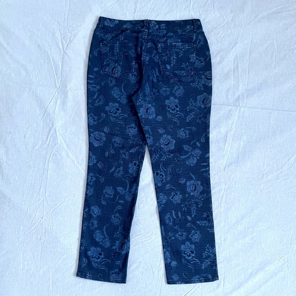 Charter Club Lexington Straight Floral Trousers - 12 - Picture 4 of 9